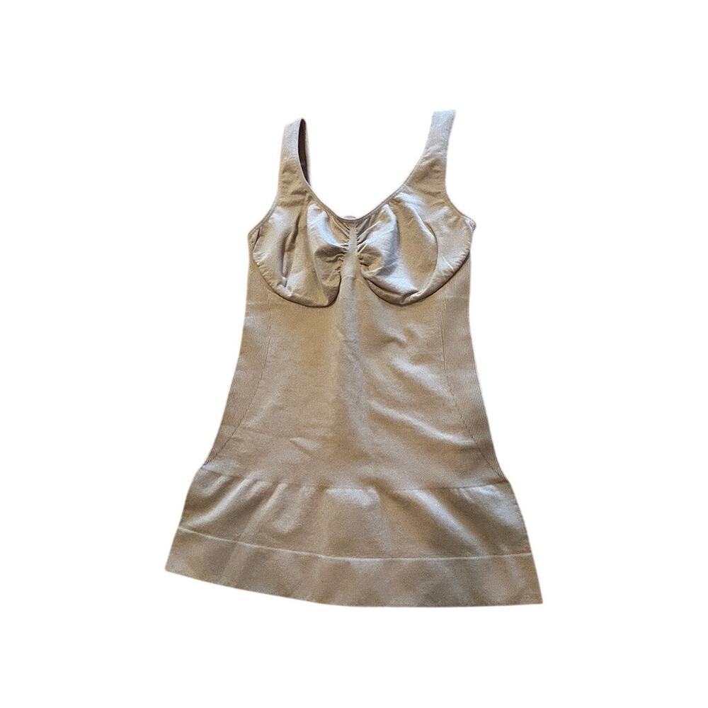 Secret Solutions Open Bust Shapewear Camisole Tank Beige Nude Plus Size 1X EUC